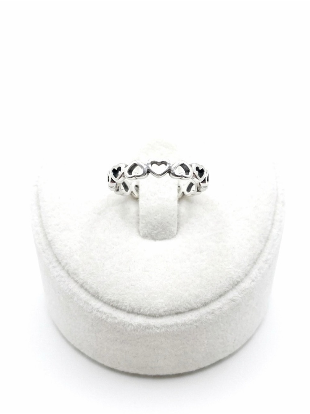 New Sterling Silver Handmade Bohemian Cut Out Heart Petite Minimalist Band Ring